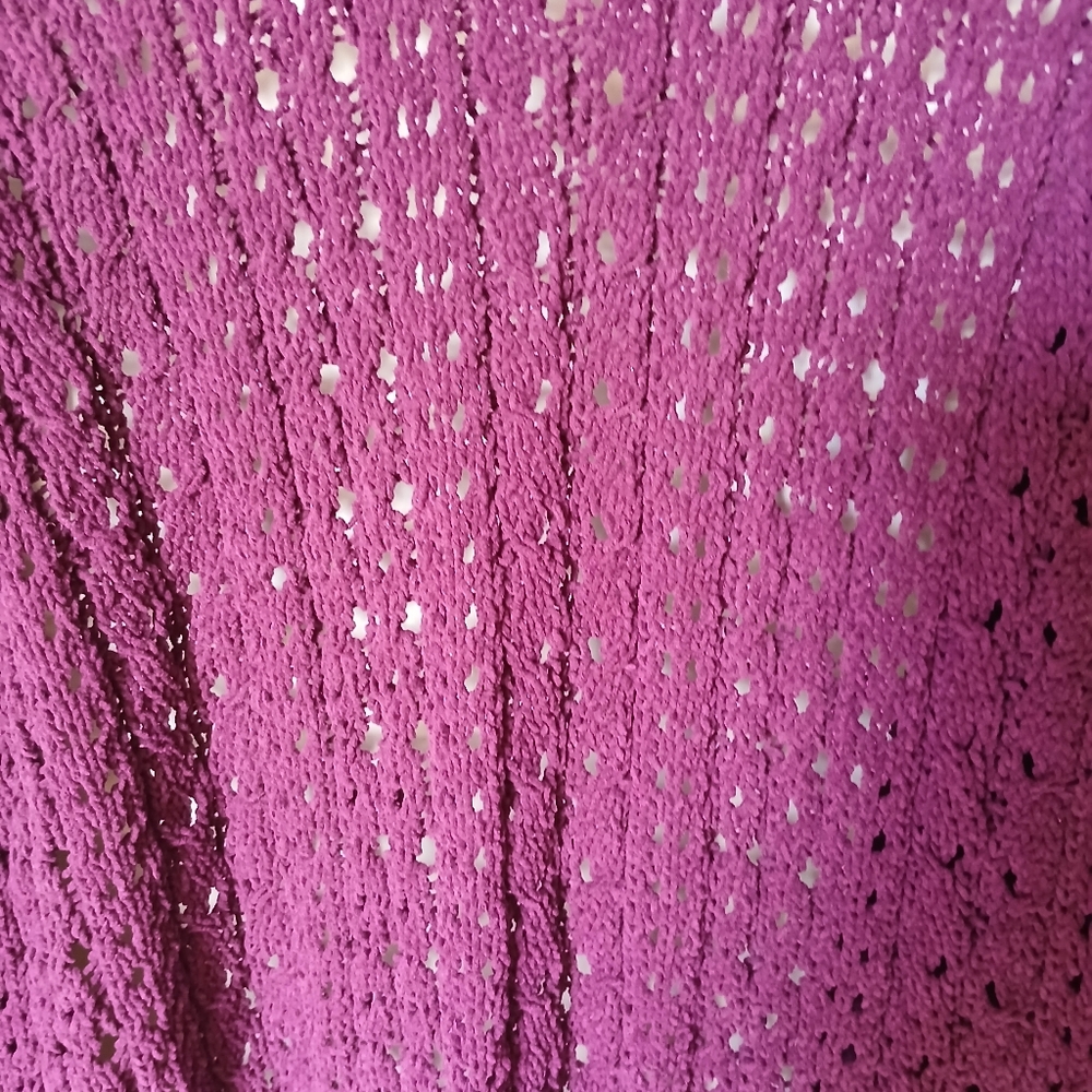 Terra & Sky Womens Open Front Cardigan Size 14W Color Plum Purple - Picture 6 of 9